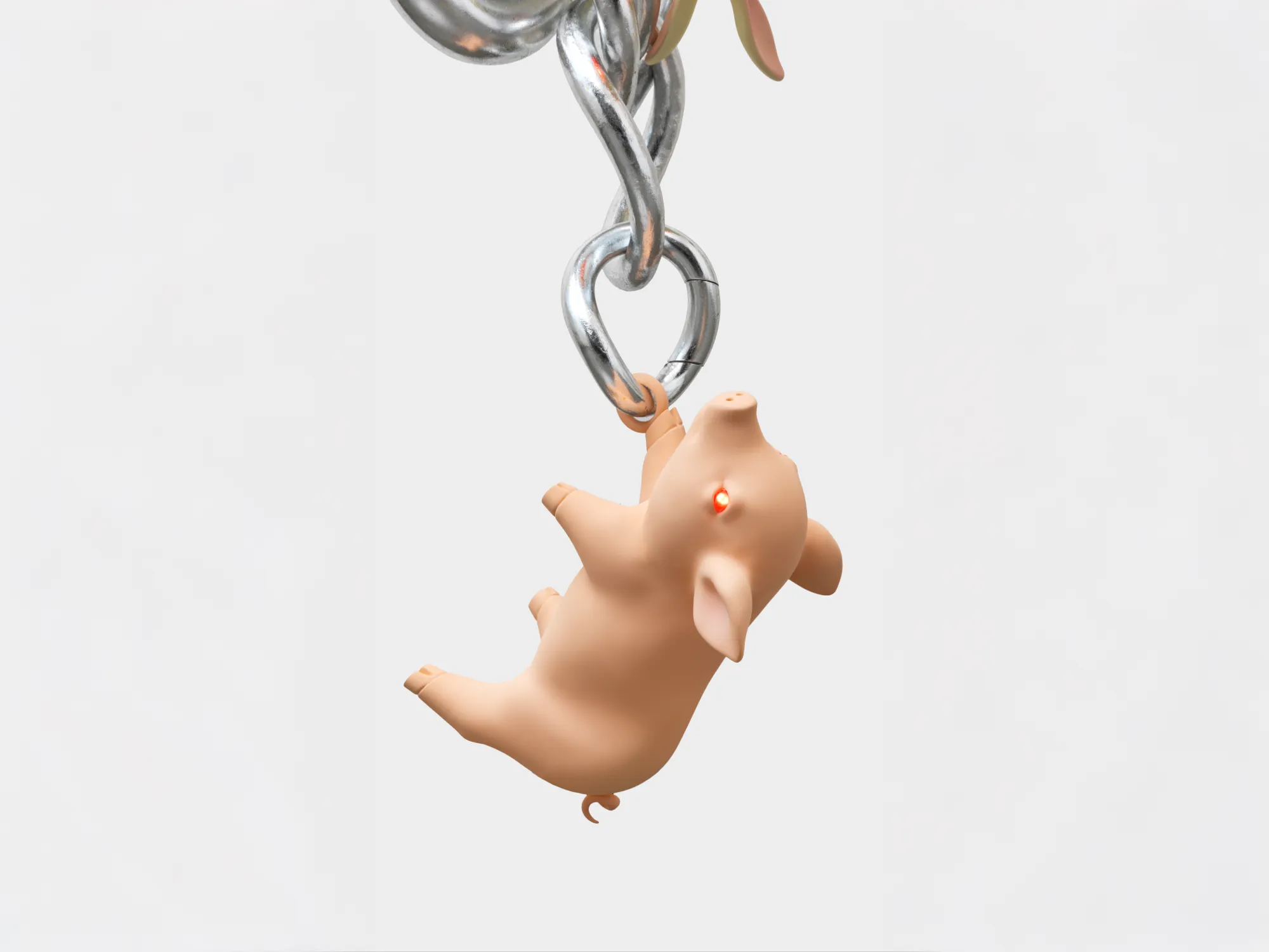 Hua Wang - A hanging pig on a key chain, 202